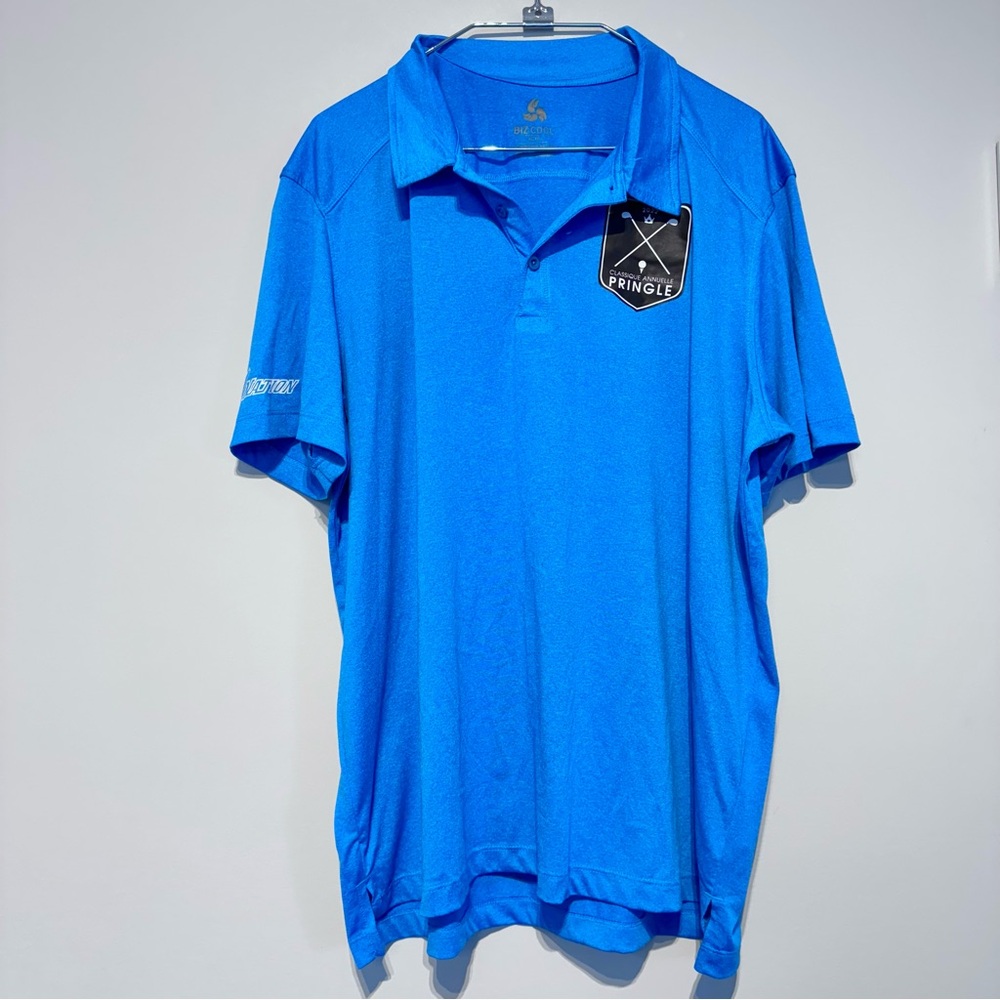 🛍️ 4 for 20$ / Biz Cool Golf Short Sleeve Tee Polo / Blue / XL